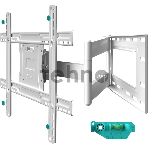 Кронштейн ONKRON M7LW 40-75 макс 400*600  наклон -5°/+15° поворот ±180° Макс нагрузка 68,2кг, от стены 110-711мм, белый