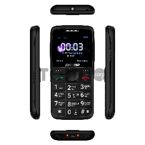 Мобильный телефон Digma S220 Linx 32Mb черный моноблок 2Sim 2.2 220x176 0.3Mpix GSM900/1800 MP3 FM microSD max32Gb