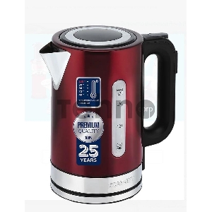 Чайник электрический Scarlett SC-EK21S78 1.7л. 2200Вт бордовый (корпус: нержавеющая сталь)