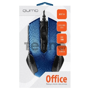Мышь Qumo Office M14 Blue, проводная, оптическая