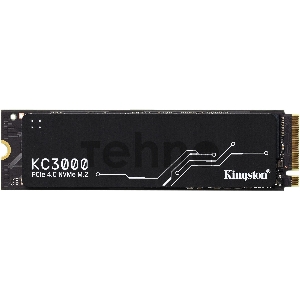 Накопитель SSD M.2 Kingston 512Gb KC3000 <SKC3000S/512G> (PCI-E 4.0 x4, up to 7000/3900Mbs, 3D TLC, NVMe, 400TBW, Phison E18, 22х80mm, LP heatsink)