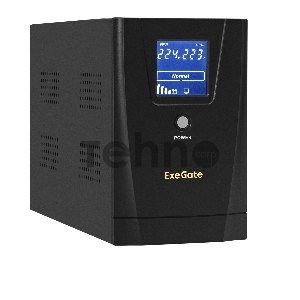 Источник бесперебойного питания  ExeGate EX292631RUS SpecialPro Smart LLB-2000.LCD.AVR.4C13.RJ.USB <2000VA/1200W, LCD, AVR, 4*C13,RJ45/11,USB, металлический корпус, Black>