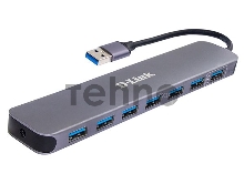 Концентратор с 7 портами USB 3.0 D-Link DUB-1370/B2A (1 порт с поддержкой режима быстрой зарядки)