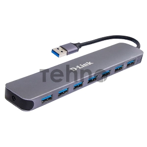 Концентратор с 7 портами USB 3.0 D-Link DUB-1370/B2A (1 порт с поддержкой режима быстрой зарядки)