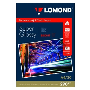 Бумага Lomond 1108100 A4/290г/м2/20л./белый высокоглянцевое для струйной печати Бумага Lomond 1108100 A4/290г/м2/20л./белый высокоглянцевое для струйной печати