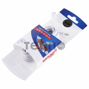 Телефонный удлинитель REXANT, 6р-4с, 3 м, белый