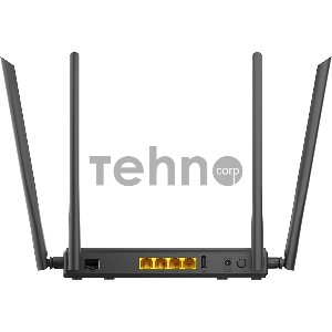 Роутер беспроводной D-Link DIR-825 (DIR-825/GFRU/R3A) AC1200 10/100/1000BASE-TX/4G черный