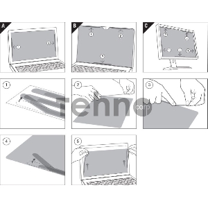 Защитная пленка для ноутбука 3M PF150C3B (7000013669) 15 304x228мм - конфиденциальная