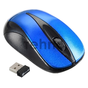 Мышь Oklick 675MW черный/синий оптическая (800dpi) беспроводная USB (2but)