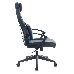 Кресло игровое Zombie DRIVER черный/голубой искусственная кожа с подголов. крестовина пластик, фото 3