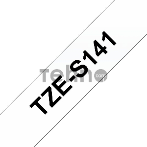 Наклейка ламинированная повышенной адгезии TZ-ES141 (18 мм черн/прозр)