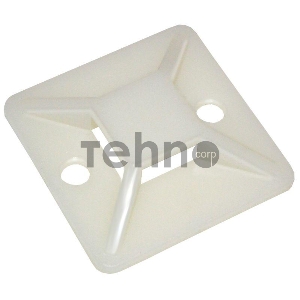 Площадка самокл. 30х30 под хомуты бел. (уп.100шт) ИЭК UHP30-30-100