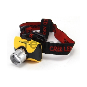 Фонарь ULTRAFLASH E157  налоб аккум 220в желтый cree 3 ватт фокус 3 реж пласт бокс