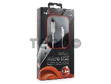 Кабель USB 2.0 Cablexpert CC-P-mUSB02W-1.8M, AM/microB, серия Platinum, длина 1.8м, белый, блистер