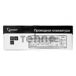 Клавиатура Gembird KB-8320U-Ru_Lat-BL, черный, USB, кнопка переключения RU/LAT,104 клавиши