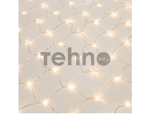 Гирлянда «Сеть» 1,5х1,5 м, прозрачный ПВХ, 96 LED теплый белый