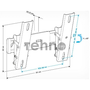 Кронштейн для телевизора Holder LCD-T2611 черный 22-47 макс.30кг настенный наклон