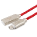 Кабель USB 2.0 Cablexpert CC-P-mUSB02R-1.8M, AM/microB, серия Platinum, длина 1.8м, красный, блистер, фото 2