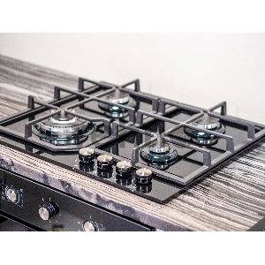 Панель варочная LEX GVG 640-1 BL  газовая 1000-3500Вт 4конфорки газ контроль