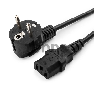 Кабель питания Cord Power Gembird/Cablexpert PC-186 / 1.8м, Schuko- C13, 4А, черный, с зазем.