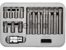 Набор ЗУБР: Биты специальные в пластиковом боксе, TORX, 15 предметов Набор ЗУБР: Биты специальные в пластиковом боксе, TORX, 15 предметов