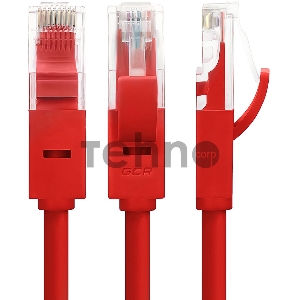 Патч-корд Greenconnect Патч-корд UTP прямой 15 m AWG24 кат.5е,  RJ45,  медь, литой (Красный), пластик пакет (GCR-LNC04-15.0m)