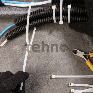 Хомут-стяжка кабельная нейлоновая REXANT 500 x4,8 мм, белая, упаковка 100 шт.