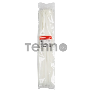 Хомут-стяжка кабельная нейлоновая REXANT 500 x4,8 мм, белая, упаковка 100 шт.