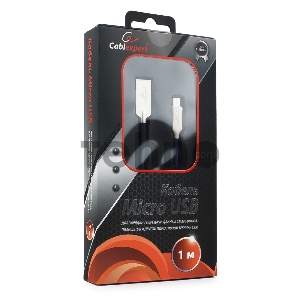 Кабель USB 2.0 Cablexpert CC-P-mUSB02Bl-1M, AM/microB, серия Platinum, длина 1м, синий, блистер Кабель USB 2.0 Cablexpert CC-P-mUSB02Bl-1M, AM/microB, серия Platinum, длина 1м, синий, блистер