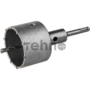 Коронка ЗУБР буровая, коническая посадка центрирующего сверла, SDS-Plus хвостовик, в сборе, 80мм [2918-80_z01]