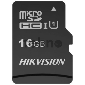Флеш карта microSDHC 16GB Hikvision HS-TF-C1(STD)/16G/Adapter <HS-TF-C1(STD)/16G/Adapter>  (с SD адаптером) R/W Speed 90/12MB/s