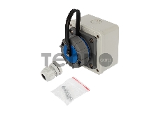 Розетка настенная влагозащищенная с крышкой 16 А, 2Р+РЕ, IP68 REXANT