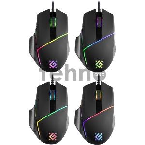 Проводная игровая мышь Warfame GM-880L RGB,8кнопок,12800dpi DEFENDER