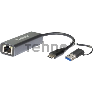 Сетевой адаптер D-Link DUB-2315/A1A 2.5 Gigabit Ethernet / USB Type-C с переходником USB Type-C / USB Type-A