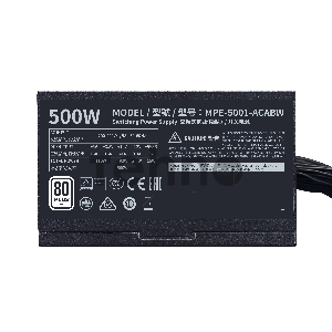 Блок питания Cooler Master MWE White, 500W, ATX, 120mm, 6xSATA, 2xPCI-E(6+2), APFC, 80+ White MPE-5001-ACABW-EU Блок питания Cooler Master MWE White, 500W, ATX, 120mm, 6xSATA, 2xPCI-E(6+2), APFC, 80+ White MPE-5001-ACABW-EU