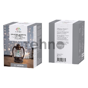 Декоративный фонарь с эффектом снегопада и подсветкой 