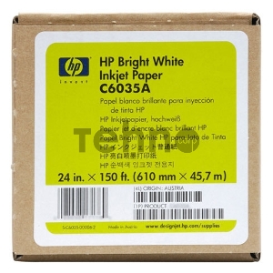Бумага HP C6035A 24(A1) 610мм-47.5м/90г/м2/белый для струйной печати
