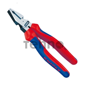 Пассатижи силовые KNIPEX 0202200  200мм с двухцветными многокомпонентными чехлами