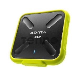 Внешний  твердотельный жесткий диск 3.3 256GB ADATA SD700 External SSD ASD700-256GU31-CYL USB 3.1 Gen 1, 440/440, IOPS 32/19K, MTBF 2M, 3D V-NAND TLC, 256MB, 200TBW, DWPD, IP68, Yellow, RTL