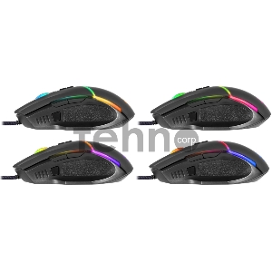 Проводная игровая мышь Warfame GM-880L RGB,8кнопок,12800dpi DEFENDER