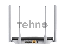Роутер Mercusys AC1200 dual band Wi-Fi router, 867Mbps on 5GHz and 300Mbps on 2.4GHz, 1 WAN+3LAN 10/100Mbps ports, 4 fixed 5dBi antennas, support router/AP mode, support PPTP/L2TP/PPPoE Russia, support IGMP Snooping / Proxy, Bridge Mode and 802.1Q TAG VLAN for IPTV,