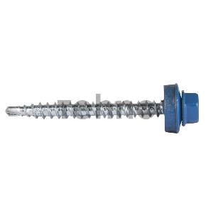 Саморезы СКД кровельные, RAL 5009 небесно-голубой, 50 х 4.8 мм, 250 шт, для деревянной обрешетки, ЗУБР