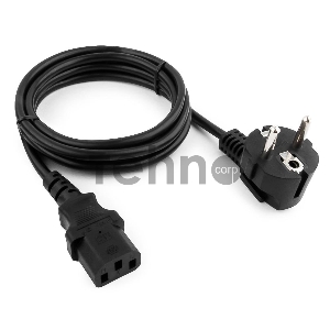 Кабель питания Cord Power Gembird/Cablexpert PC-186 / 1.8м, Schuko- C13, 4А, черный, с зазем.