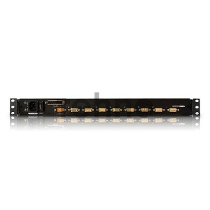 Переключатель KVM ATEN LCD 17 => 8 cpu PS2/USB+VGA, с KVM-шнурами PS2 1х1.8м.;USB 1x1.8м., 1280x1024, 1U 19, исп.спец.шнуры (CL5708M-AT-RG)