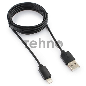 Кабель USB Гарнизон GCC-USB2-AP2-6 AM/Lightning, для iPhone5/6/7, IPod, IPad, 1.8м, черный, пакет