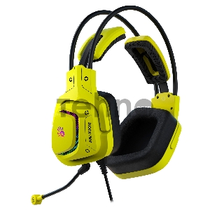 Наушники с микрофоном A4Tech Bloody G575 Punk желтый/черный 2м мониторные USB оголовье (G575 PUNK)