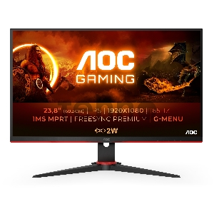 МОНИТОР 23.8 AOC 24G2SPAE Black-Red (IPS, 1920x1080, 165Hz, 1 ms, 178°/178°, 300 cd/m, 80M:1, +2xHDMI 1.4, +DP)