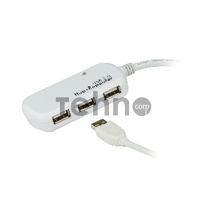 Удлинитель., 4 порта, USB 2.0, питание от шины, некаскадируемый 12 м USB 2.0  4-Port  Hub with Extension Cable 12m