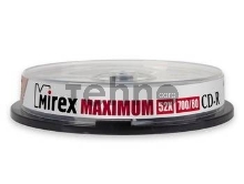 Диск CD-R Mirex 700 Mb, 52х, Maximum, Cake Box (25), (25/300)