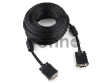 Кабель Gembird/Cablexpert CC-PPVGA-10M-B, Кабель VGA Premium , 15M/15M, 10м, черный, тройной экран, феррит.кольца